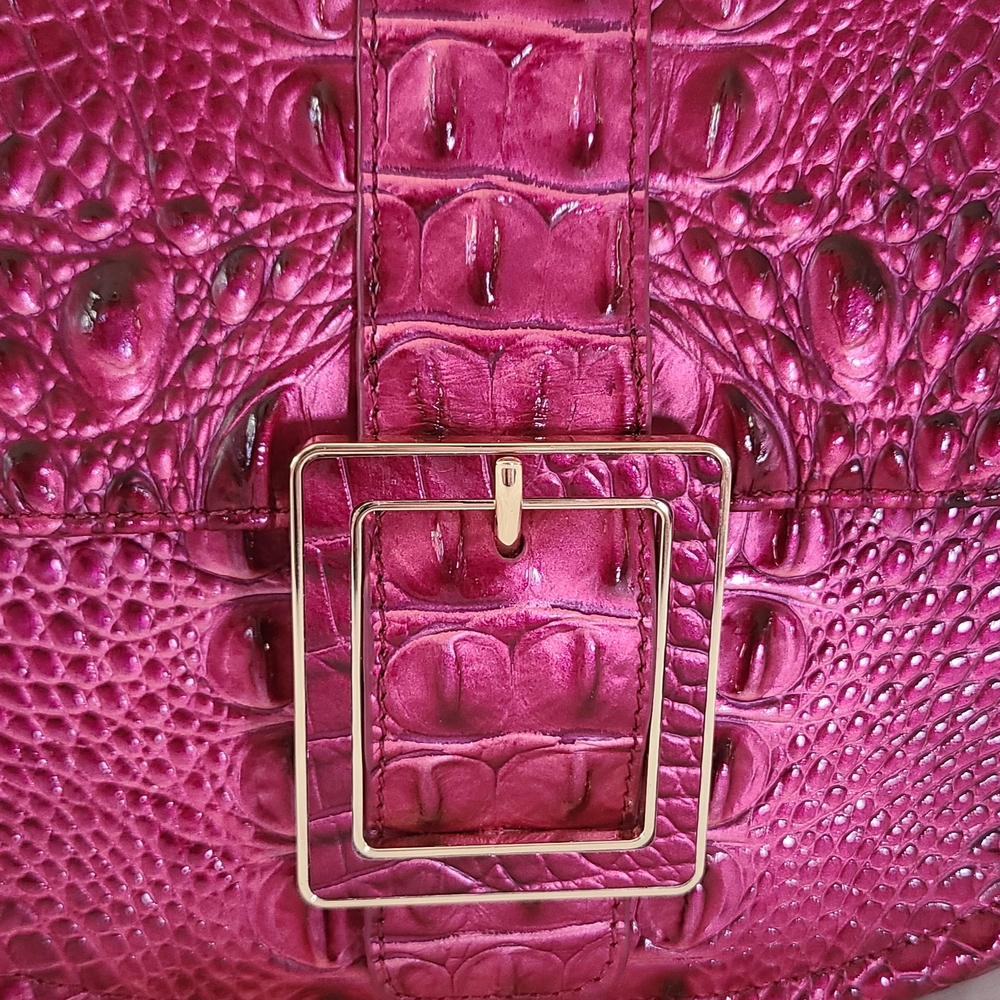 Brahmin Cynthia Shoulder Bag – Melbourne Croc Embossed Leather NWOT - Picture 2 of 9